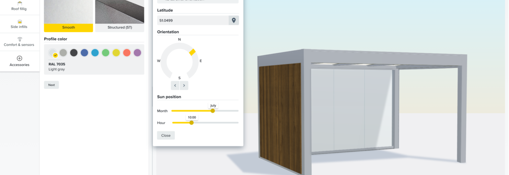 3 D visualisation canopy