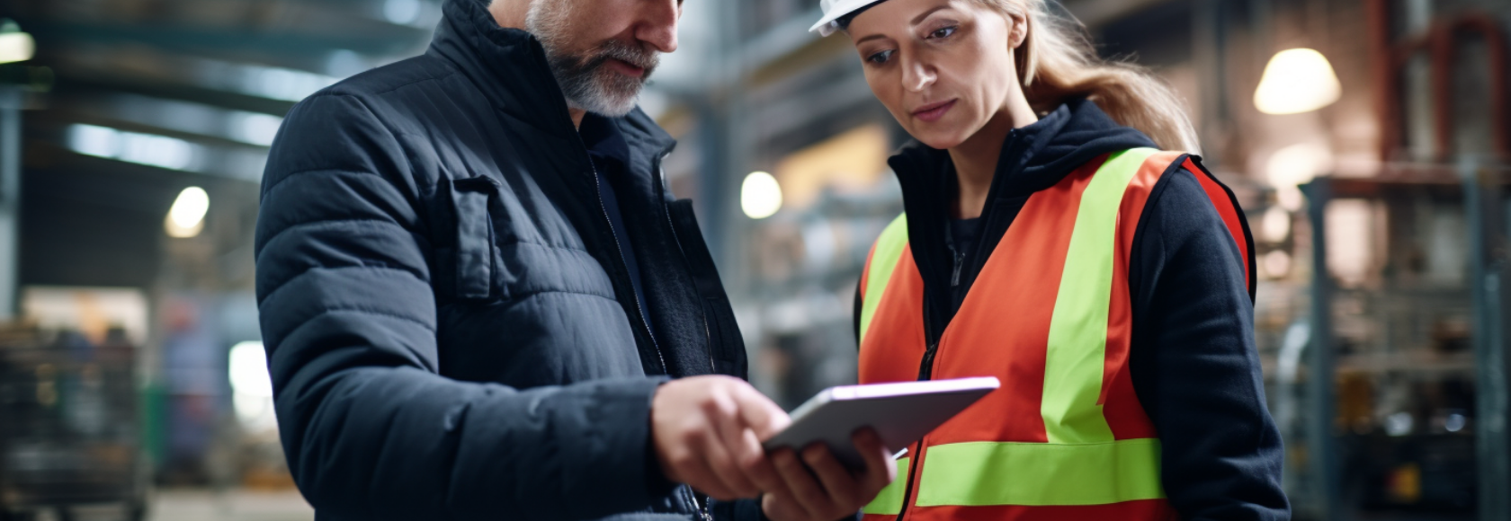 Kudu88 reate a realistic photo of a worker holding an tablet wh 299e6c7a 7224 41fa a489 79a6fe6f2495